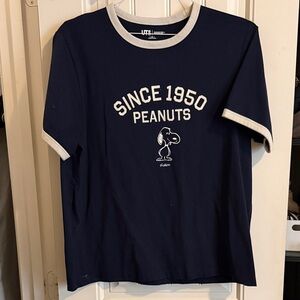 Peanuts Kids Navy and White T-Shirt